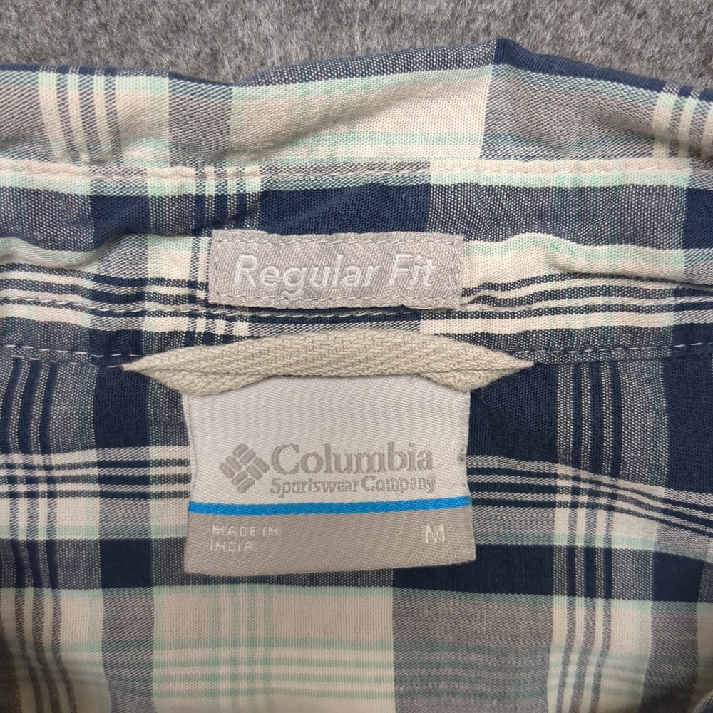 Columbia Mens Regular Fit Plaid Short Sleeve Button Down Shirt Size‎ M - Picture 10 of 11